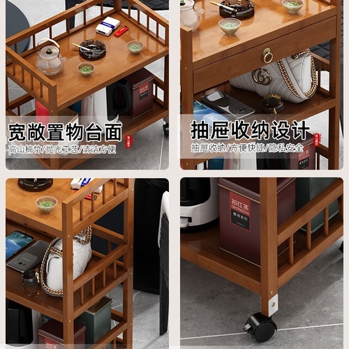 Side cabinet next to sofa, office tea cabinet, small apartment living room tea table, storage rack, home tea table, small mω
