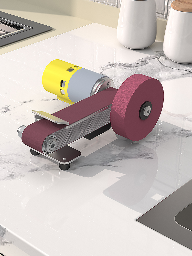 电动磨刀机全自动砂带机小型家用神器砂轮机迷你抛光机台式开刃机