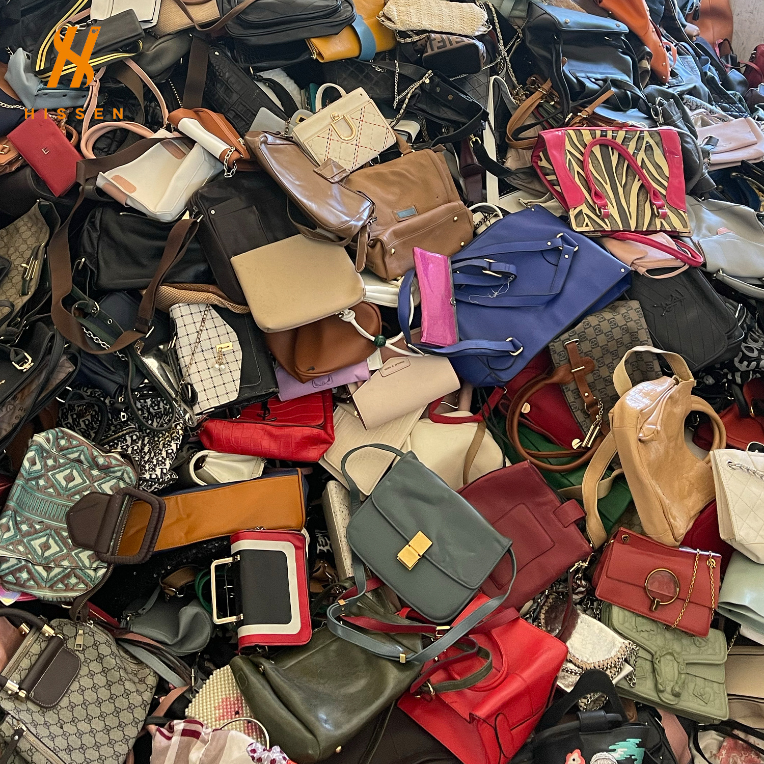 按斤卖二手包包杂款女包外贸出口东南亚used mix ladies bags