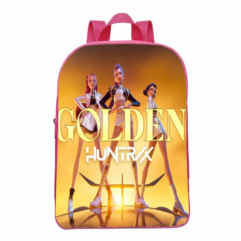 Huntrix Kpop Caza de brujas rosa mochila infantil mini mochila mochila jardín de infantes mochila para padres e hijos