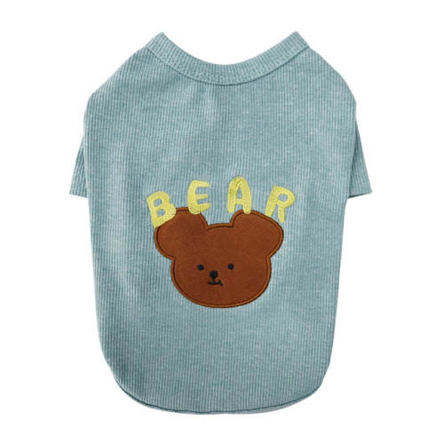 Pet Clothes Dog Clothing Apple Bear T-Shirt Small and Medium Dog Clothing Spring and Summer New Teddy Puppy Supplies Wholesale