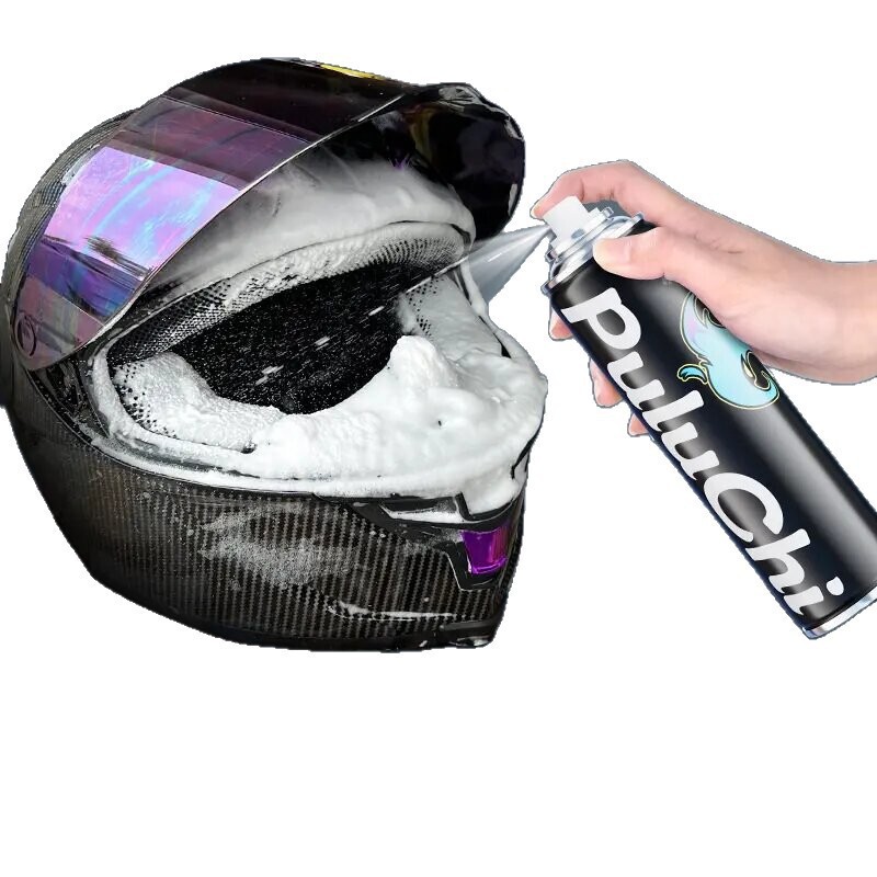 バイクヘルメット洗浄剤、インナーライナー消臭・除菌フォーム、速乾性除染再生剤、ドライクリーニング、除菌・消臭|undefined