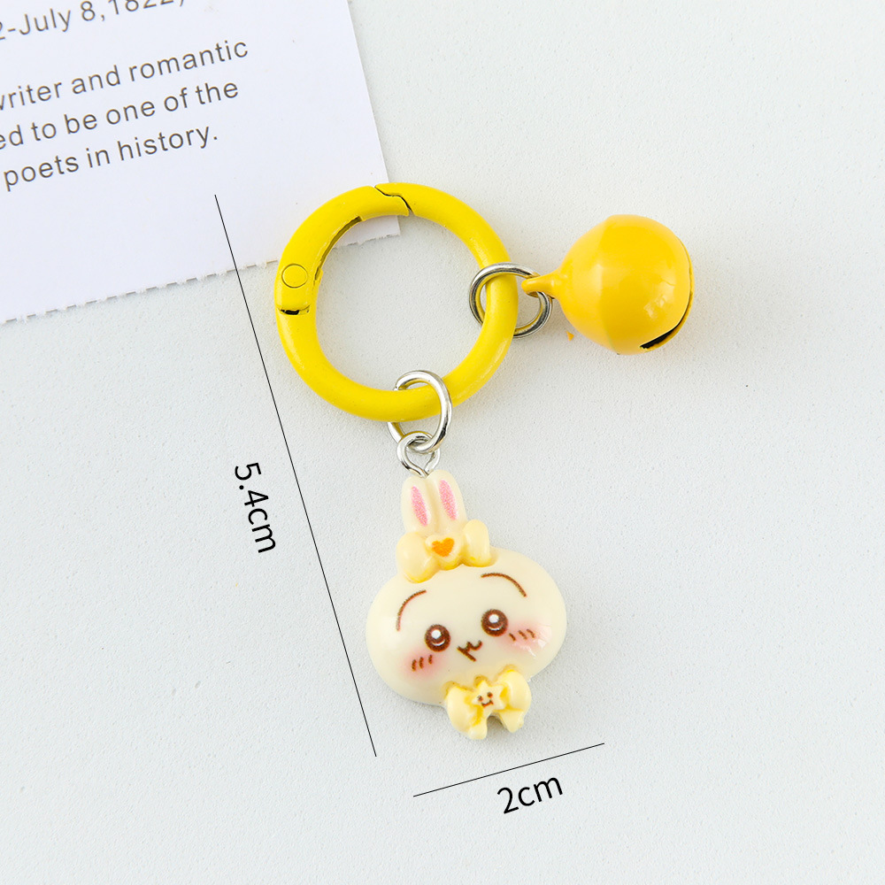 Caricatura linda corbata pequeña ocho llaveros colgantes pareja amigas bolsos colgantes de alto valor de belleza llaveros de corazón de niña