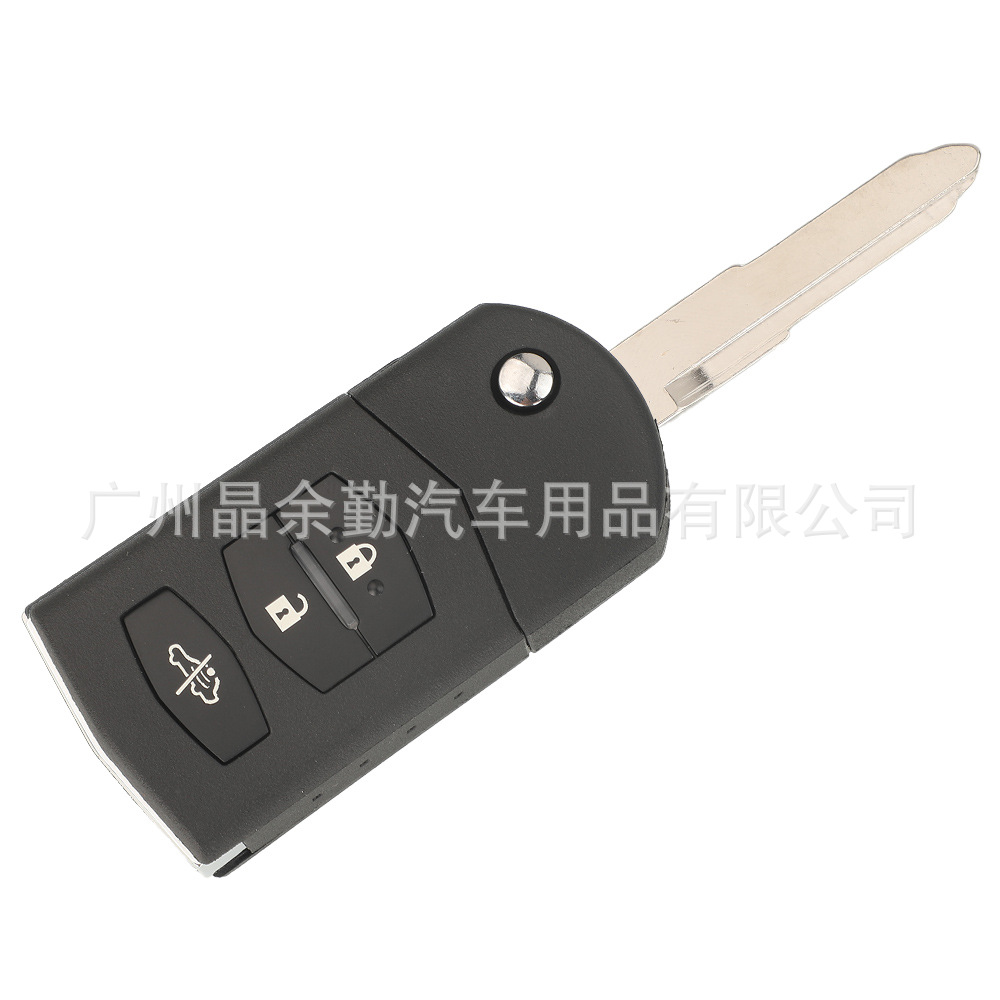 Adecuado para 3 teclas Mazda 5 6 llave de coche plegable control remoto carcasa de reemplazo-botón de señal de cola