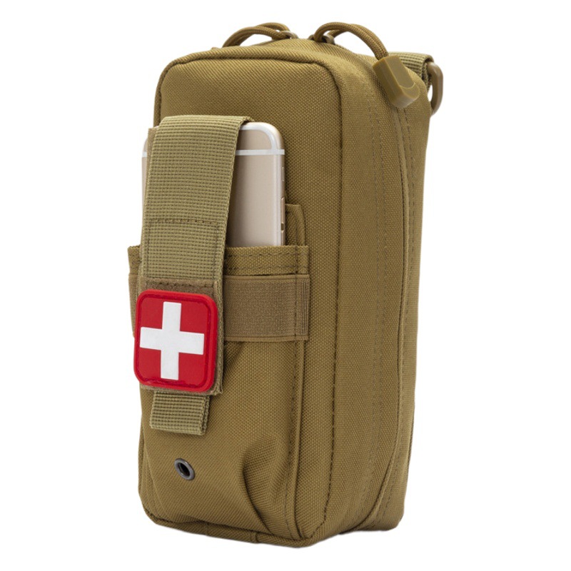 Tactical Medical Bag, Outdoor Camouflage Accessory Bag, Portable First Aid Bag, Multi-Functional Accessory Waist Bag, Military Fan Hanging Bag