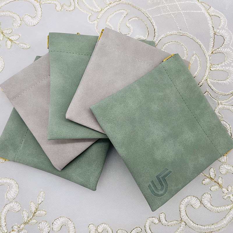 PU弹片袋自动闭合口红化妆品包装袋充电器数据线收纳袋可加logo
