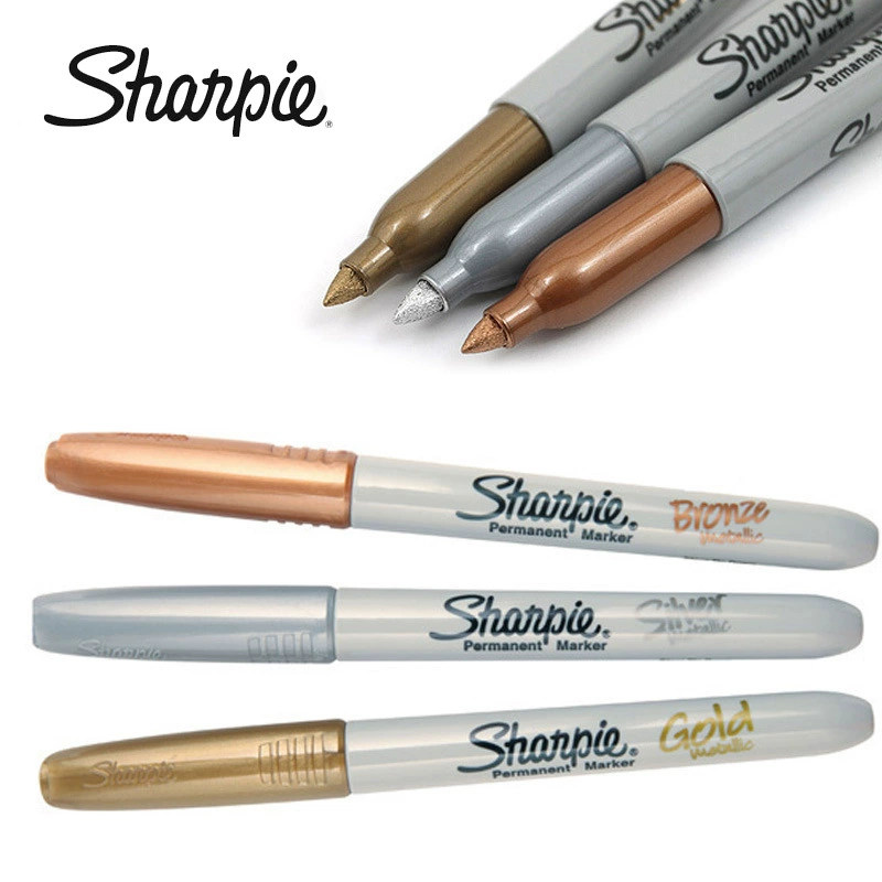 Масляная маркерная ручка, оптовая продажа, американская серия Sanfu Sharpie39100, ручка серебристого цвета, индустрия металлическая март