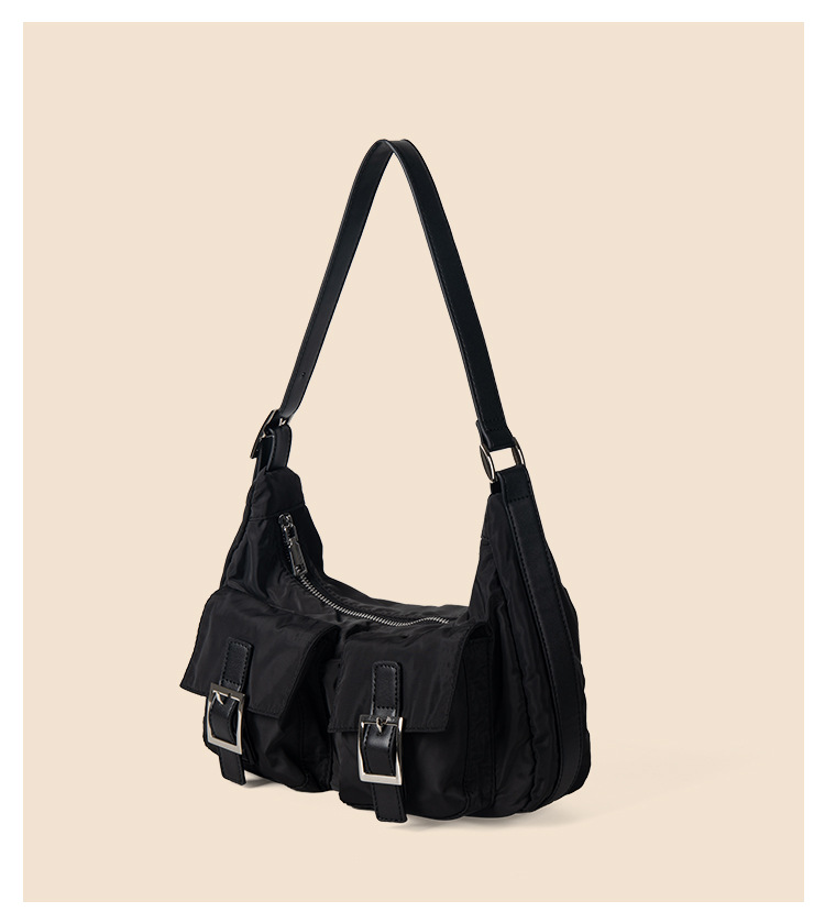 Borsa a tracolla in nylon versatile casual per ragazze di alta qualità, multitasche per motociclette da donna con una moda di nicchia, nuova_voghion.com