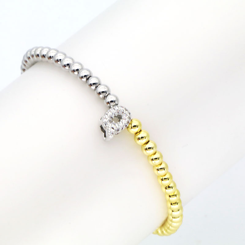 13g Weight Copper Pendant Material Zircon Inlay Material Bracelets Classification Copper Chain Material ball chain Chain Type 1 Piece Quantity Holiday, Daily Occasion Copper Material Letter Pattern All Seasons Season Women's Gender Plating Design Modern Style Style Wholesale Jewelry Modern Style Letter Copper Zircon Plating Bracelets Ball Chain 20