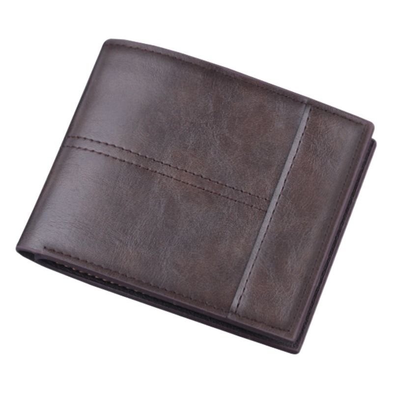 Nueva cartera corta de los hombres cartera de los hombres bolsa de tarjeta integrada cartera corta de los hombres cartera multifuncional monedero de la moneda de negocios