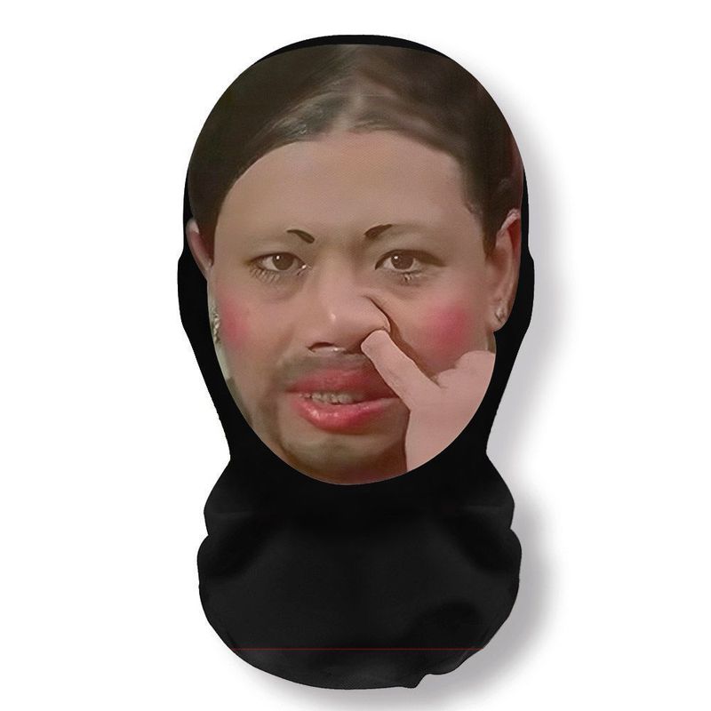 新款3D仿真人明星人脸装扮头套派对装饰面罩明星全脸搞笑网纱头套|undefined