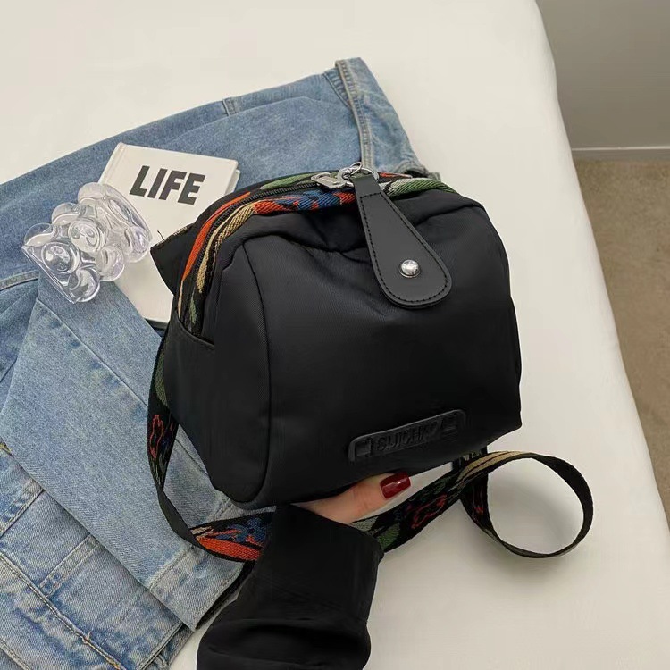 Black with black flower strap