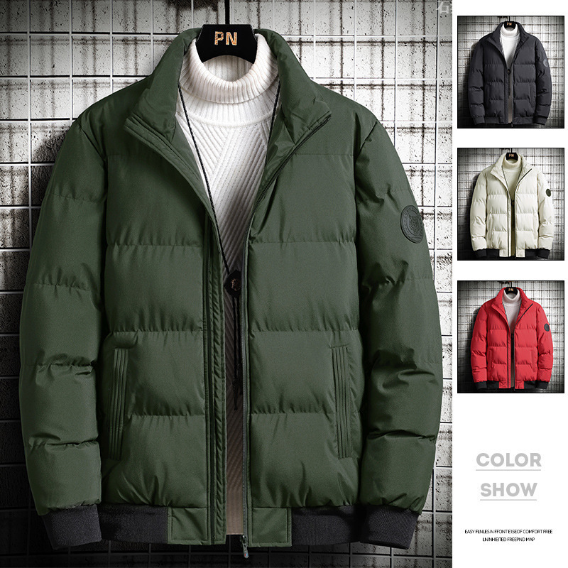 Abrigo de algodón acolchado abrigo de hombre invierno 2023 nueva marca de moda abrigo de algodón acolchado engrosado gordo más tamaño chaqueta de los hombres