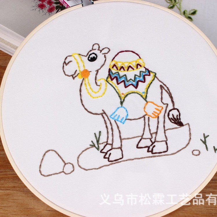 DIY manual bordado kit material paquete europeo de dibujos animados animal principiante kindergarten formación enseñanza