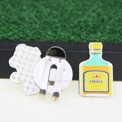 New golf hat clip mark detachable mark diamond magnet hat clip zinc alloy anti-rust ball mark gift