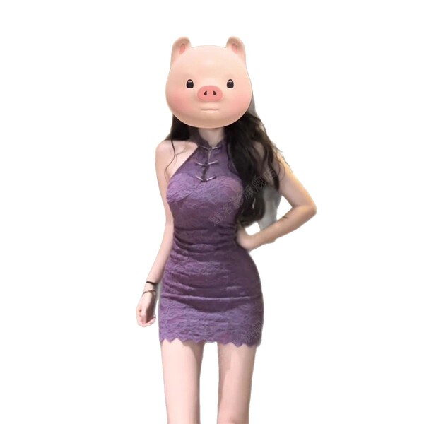 Lace fashionable dress sleevless