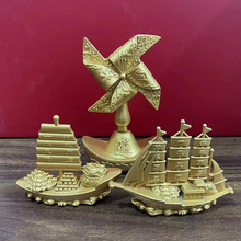 合金一帆风顺船摆件金属工艺品
