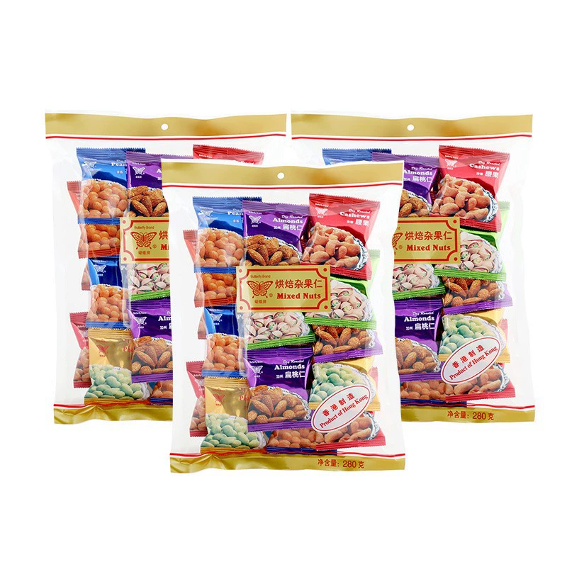 Free shipping Hong Kong imported butterfly brands baking miscellaneous fruit kernels 280 grams (20 small bags) Nut kernel selection fruit kernel