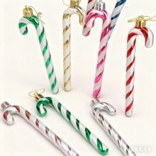 跨境新款圣诞节拐杖挂件塑料拐杖圣诞节装饰圣诞家居装饰