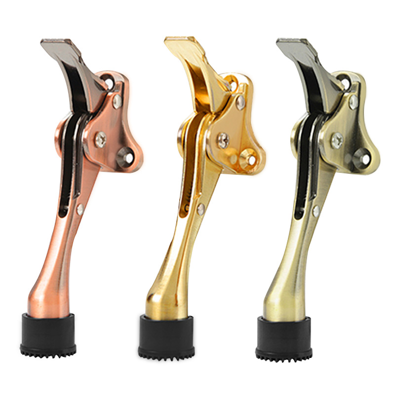 Localizador de puerta de pie de caballo semiautomático freno puerta anticolisión pedal superior puerta parada táctil resistencia de la puerta parada de la puerta de goma