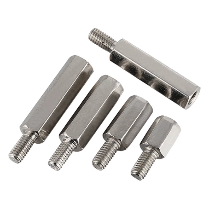 Стад M2M2.5M3M4M5M6M8 Шестигранник Стад Одиночная Головка Железная Колонна Изоляция Колонна Никелированная Цвет Покрынный Цинк Медная Колонна Шасси