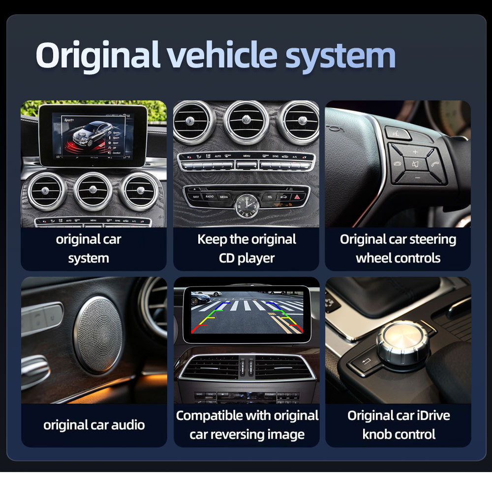Suitable for Mercedes-Benz C-Class W205 S205 X253 Car Central Control Large-Screen Navigation All-In-One Player