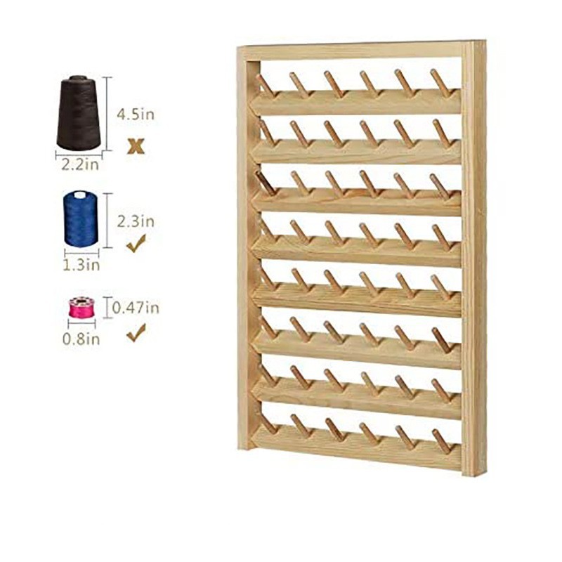 Madera de pino, colgante de pared de 48 ejes + empaque individual + se envía sin varillas.