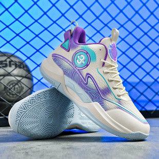 Cross-border new mandarin duck basketball shoes men's youth primary and secondary school students competition practical sports training shoes wholesale