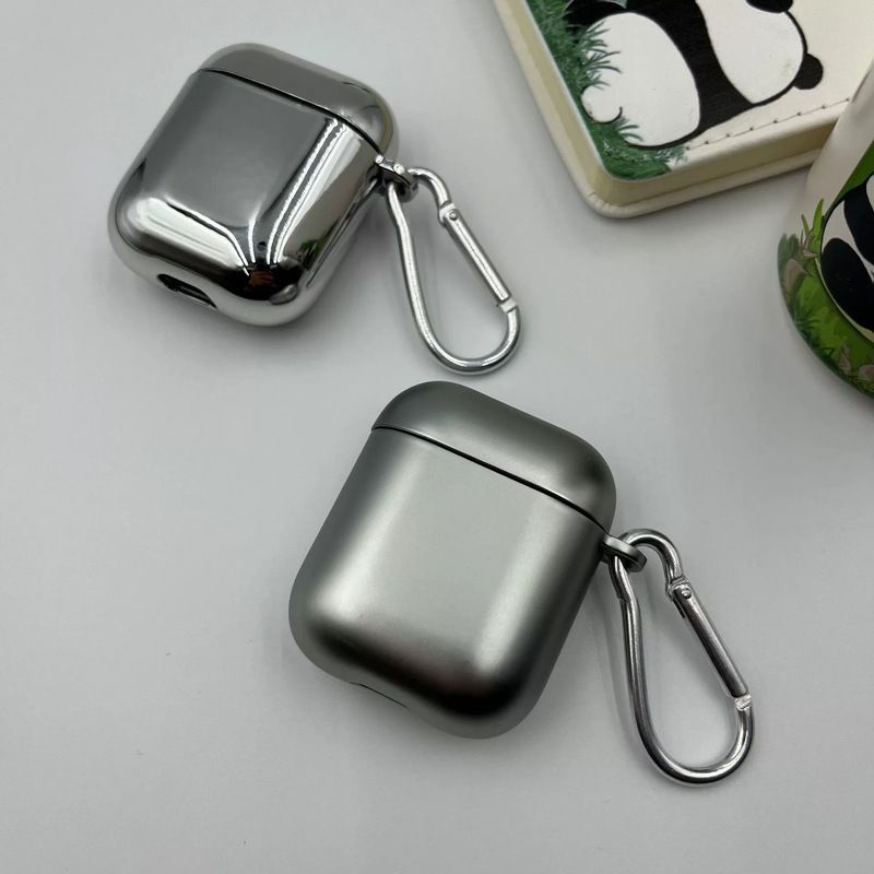 Electroplated earphone case for apple airpods pro bluetooth headset metallic airpods 4 protective cover