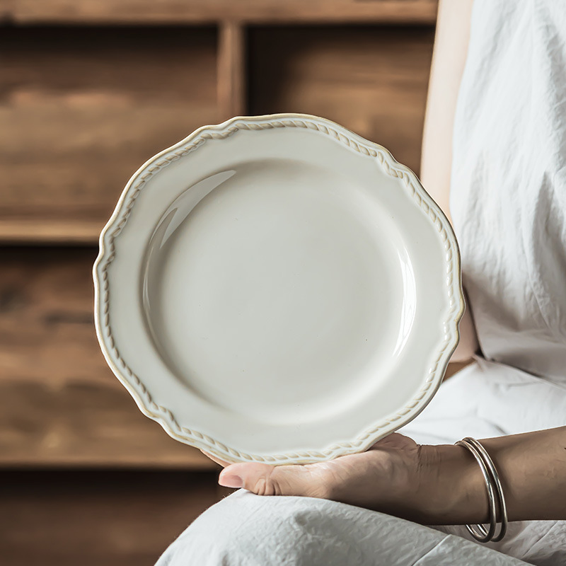 De alta calidad de estilo Palacio placa de cerámica Placa de carne hogar todo partido plato de desayuno Placa de pasta placa al por mayor