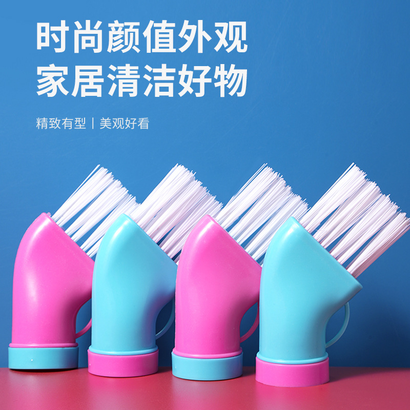 Botella de agua mineral creativo multifuncional cepillo de limpieza ventana puerta corredera cocina estufa hogar integrado ángulo muerto cepillo de limpieza