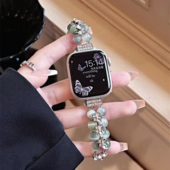 Apple iwatch109876SE ウォッチ Huawei GT5 ストラップ Xiaomi 89pro 複列キャッツアイ ダイヤモンドに適しています。