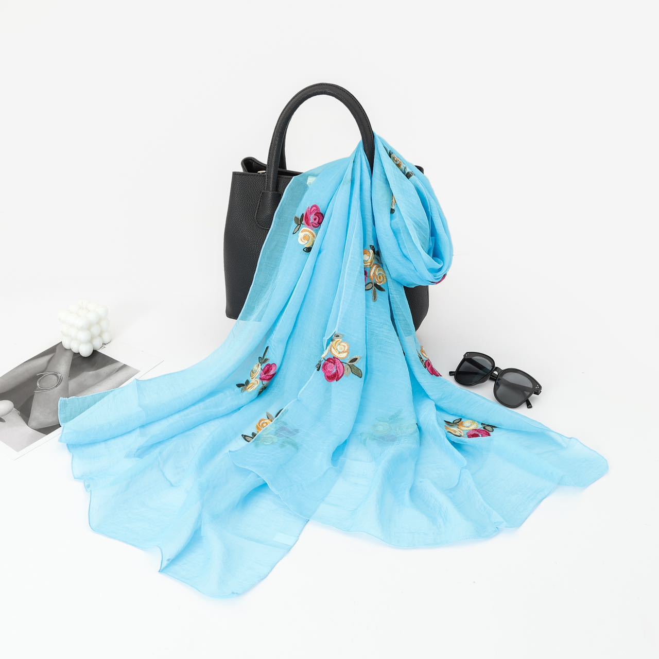 스카이블루(세꽃 쉬폰)