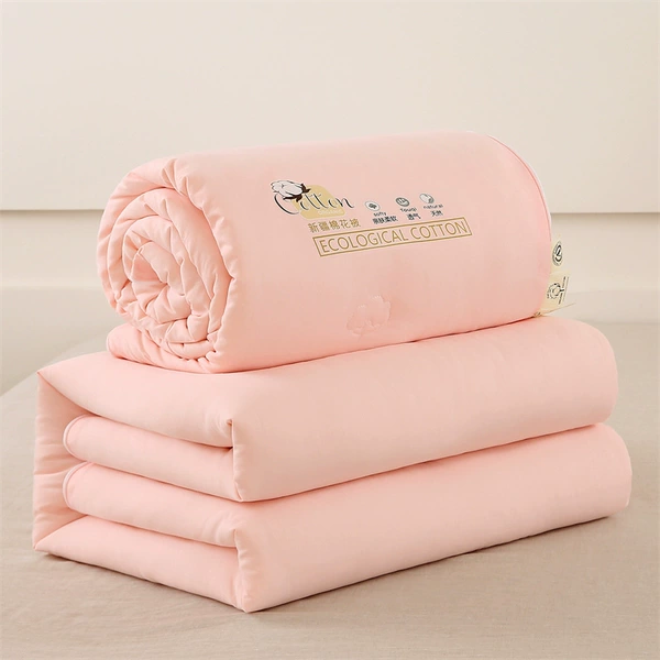 Cotton quilt - mother-in-law quilt - pink jade color