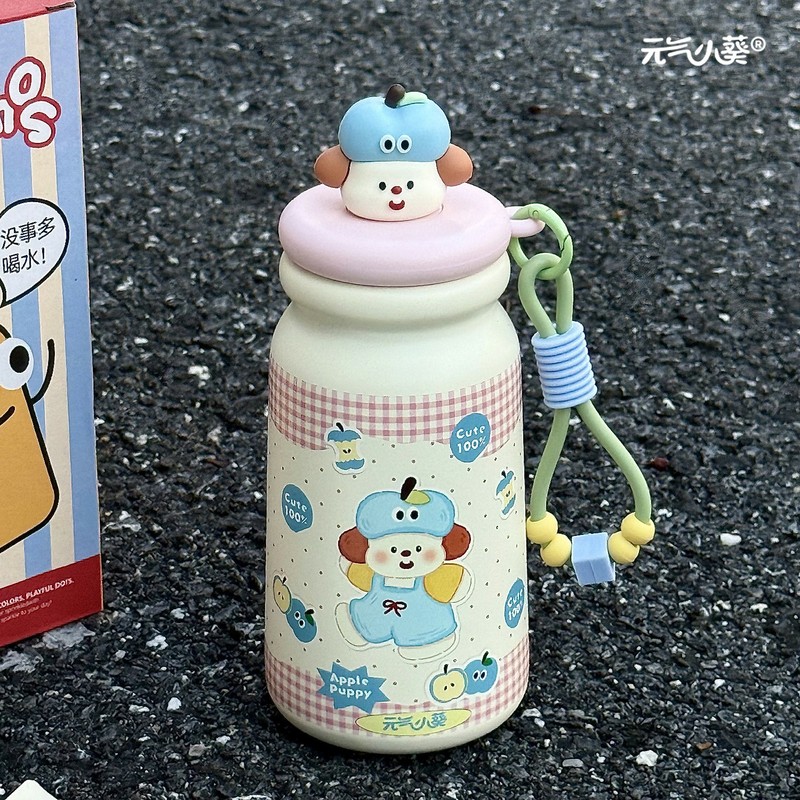 ins新款女生高颜值可爱便携双饮保温杯316不锈钢学生卡通吸管水杯|undefined