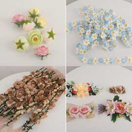 厂家直销手工DIY制作帽子装饰花环飘带绳子花饰配件辅料花朵头饰