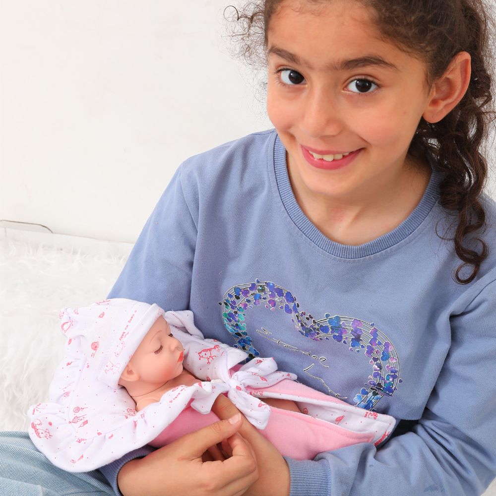 Simulación bebé renacido muñeca 30cm vinilo muñeca suave pegamento bebé dormir calmante niños jugar casa juguete