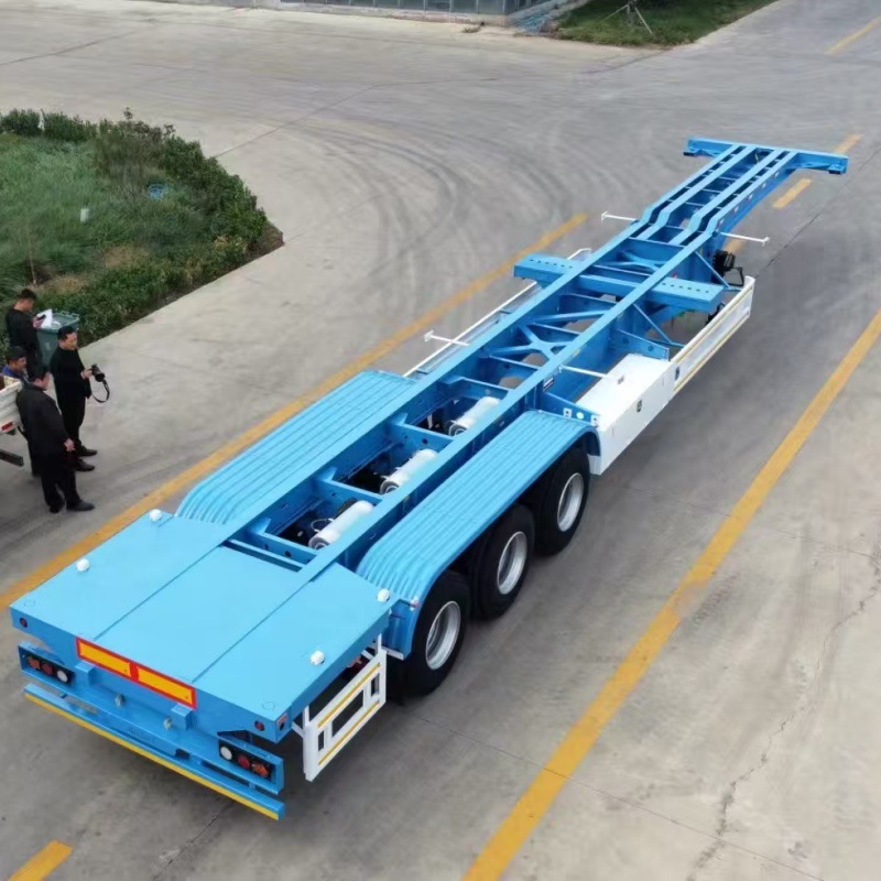 Frame Structure Flatbed Trailer, Frame Transport Semi-Trailer, Skeleton Container Semi-Trailer for Heavy Loads