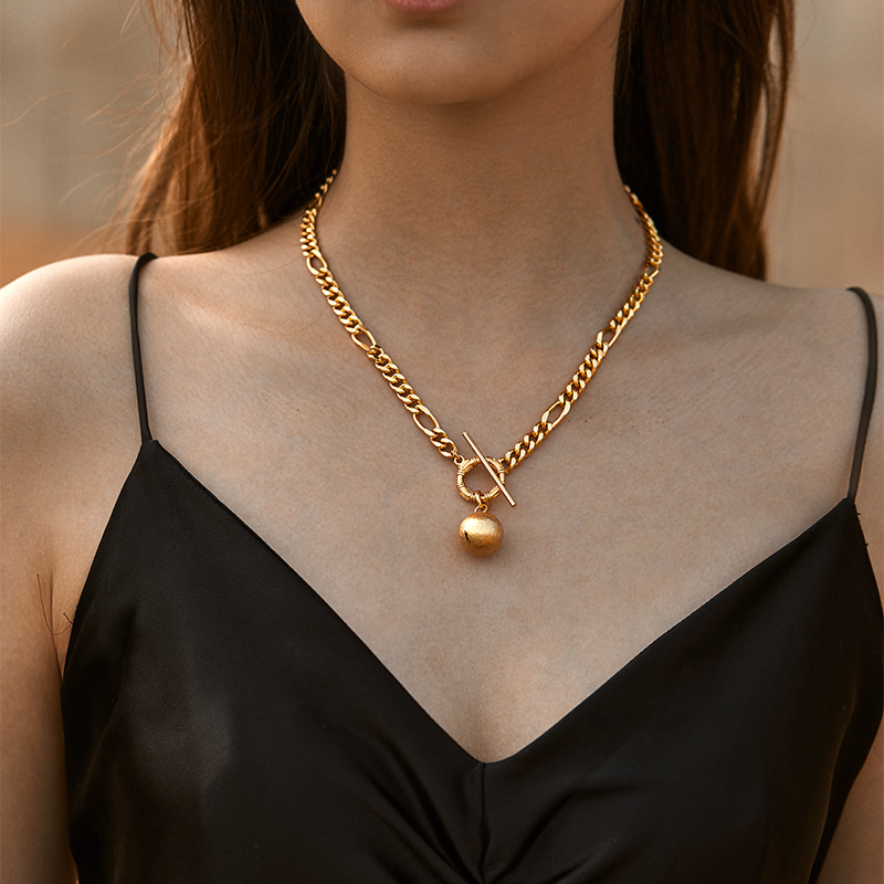 14g Weight Pendant Necklace Classification cable chain Chain Type 1 Piece Quantity Street Occasion Classic Style Geometric Heart Shape Copper Irregular Plating Chain Gold Plated Pendant Necklace
