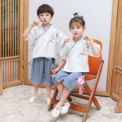 Children's Hanfu wholesale, unisex, Chinese-style Tang suit, small and medium-sized children's two-piece set, boys' and girls' sets for June 1st performance.