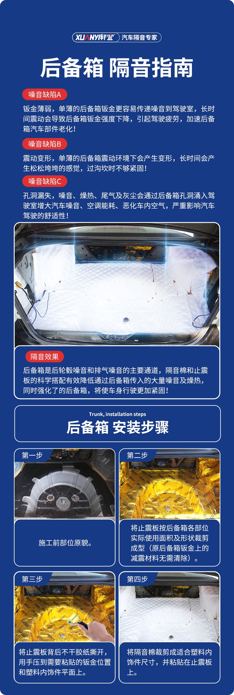 Car sound insulation anti-vibration board whole car sound insulation cotton material four-wheel sound absorption cotton four-door modified door noise reduction sticker self-adhesive