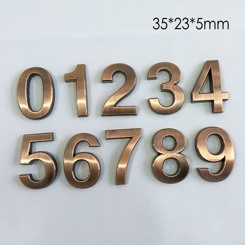 In-Stock Supply of 3.5cm Digital Hotel Door Signs, Abs Number Plates for Locker Room Numbers with Engraved Lettering and Thickened Design