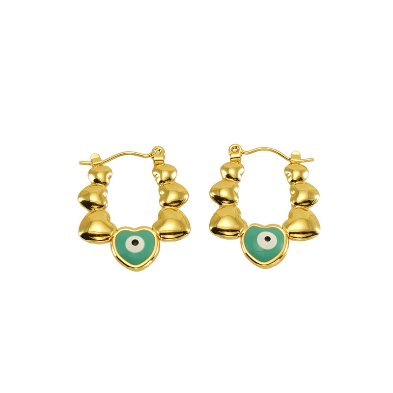 15g Weight 304 Stainless Steel Ear Needle Material Hoop Earrings Classification 1 Pair Quantity Outdoor, Shopping Occasion 304 Stainless Steel Material Geometric, Heart Shape, Eye Pattern Women's Gender Plating Design Basic, Modern Style, Classic Style Style 1 Pair Basic Modern Style Classic Style Geometric Heart Shape Eye Plating 304 Stainless Steel Hoop Earrings 13