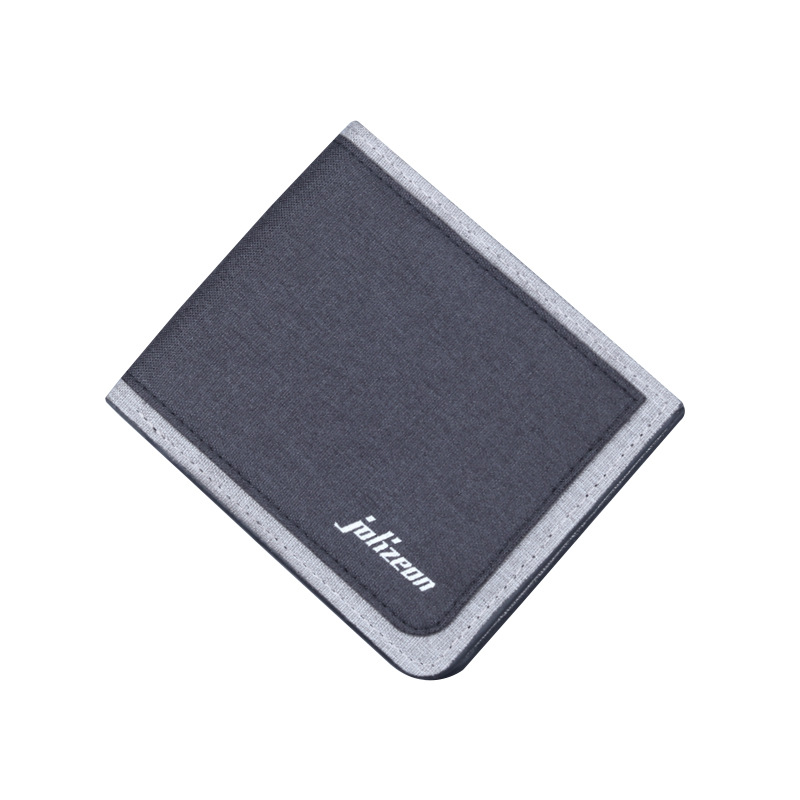 Cartera de lona billetera de los hombres titular de la tarjeta de clip corto para hombres titular de la tarjeta anti-desgaussing integrado