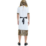 Египетское левское тело выглядит как египетское после -караоны -фараон набор черно -римских самурайских одежды