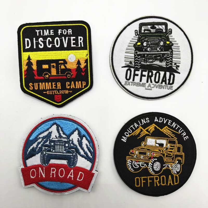 Cross-border in stock Special Batch of Amazon Source Embroidery Seal Embroidery Patch Car Series Cloth Patch Outdoor Velcro Cap