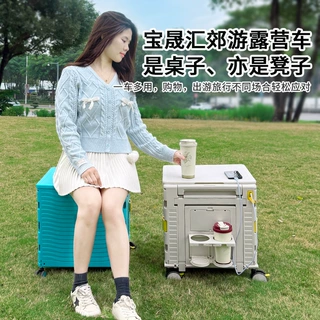家用买菜小拉车折叠轻便携购物车户外拖车手拉车快递拉货车露营车