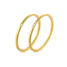 ins气质百搭镶钻戒指女2mm高级设计感时尚小众不掉色尾戒钻戒饰品