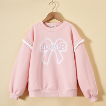 （特价清仓）女童秋冬季大童卫衣新款秋装薄款女童装加绒上衣