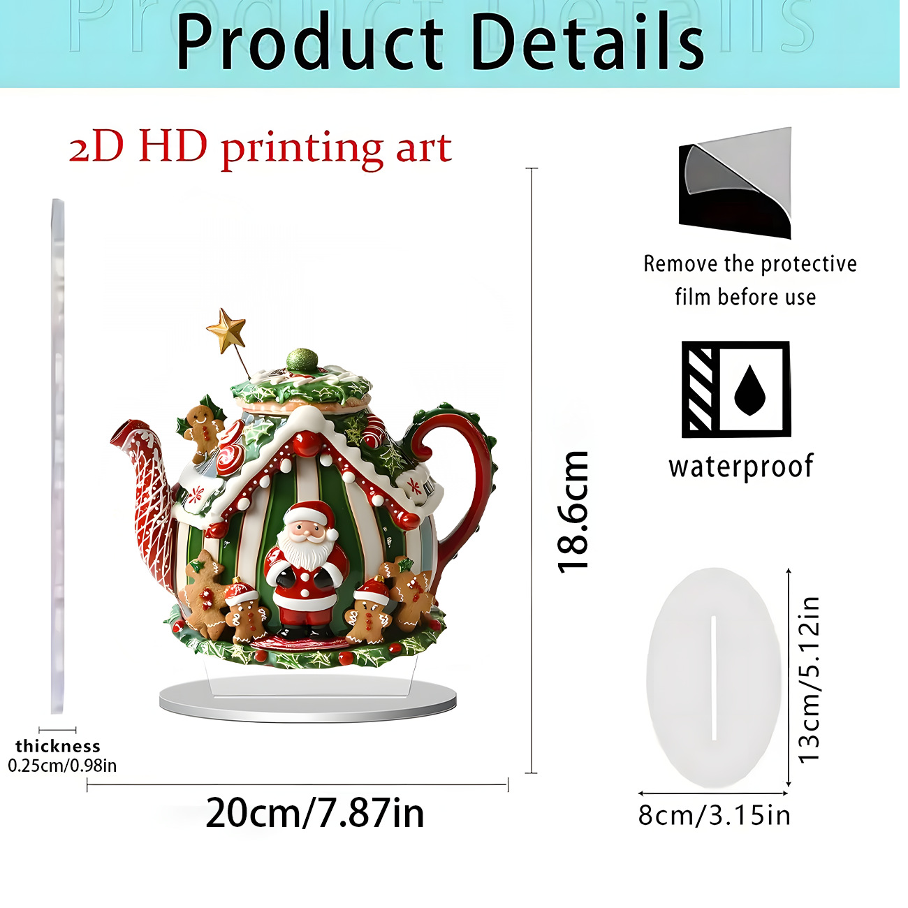 Nuevos productos transfronterizos Navidad decoración de la serie de regalos festivos para el hogar decoración de escritorio artesanía acrílica 2D decoración